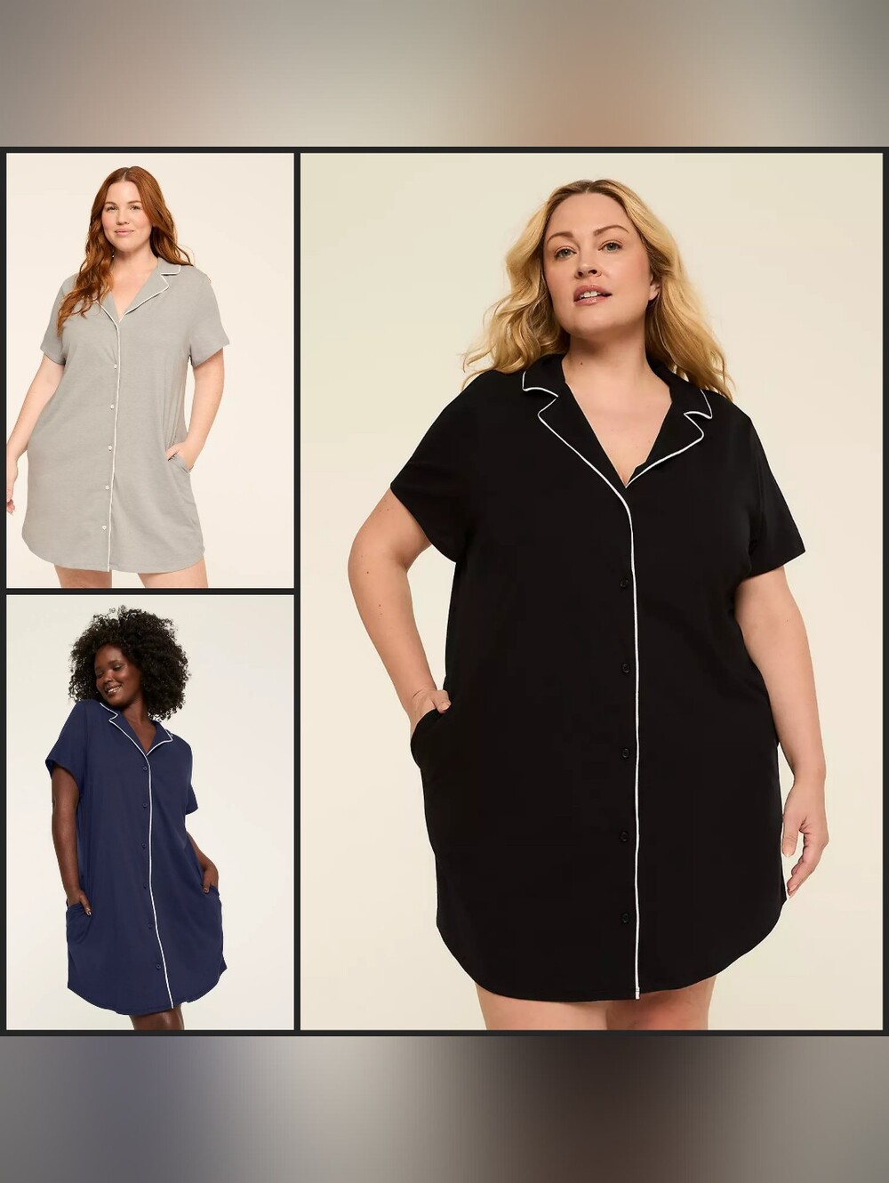 Lot Of 3 Cacique Sleep Dresses / Gowns